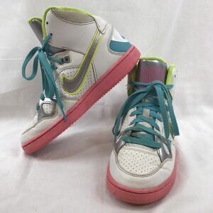 Nike Son Of Force Mid Size 6.5 White Silver Pink Glow 616303 100 Shoes 2013